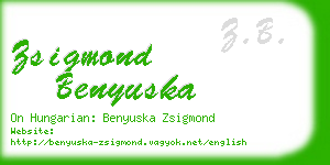 zsigmond benyuska business card